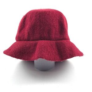 Betmar Bucket Hat Women OS Red 100% Wool Boiled Winter Cloche Winter Warm Cozy